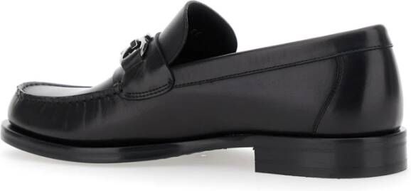 Salvatore Ferragamo Zwarte Gancini Loafers in Leer Black Heren