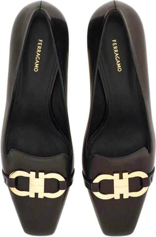 Salvatore Ferragamo Zwarte Gancini Pumps Black Dames