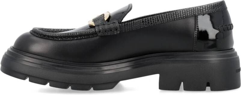 Salvatore Ferragamo Zwarte Gesloten Loafers Black Dames