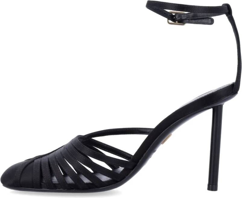 Salvatore Ferragamo Zwarte Gesloten Teen Hoge Hak Sandalen Black Dames