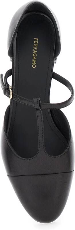 Salvatore Ferragamo Zwarte Hak Lainette Schoenen Black Dames