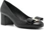 Salvatore Ferragamo Zwarte Hak Pumps met Strik Detail Black Dames - Thumbnail 3