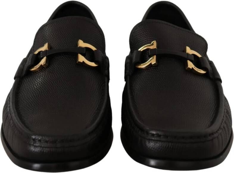 Salvatore Ferragamo Zwarte Kalfsleren Grandioso2 Herenschoenen Black Heren