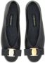 Salvatore Ferragamo Zwarte leren ballerina flats Black Dames - Thumbnail 4