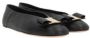 Salvatore Ferragamo Zwarte Leren Ballerina Schoenen Black Dames - Thumbnail 2