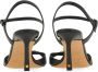 Salvatore Ferragamo Zwarte leren hagedisprint enkelband sandalen Black Dames - Thumbnail 3