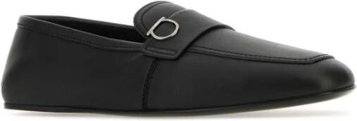 Salvatore Ferragamo Zwarte Leren Loafers Black Heren