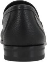 Salvatore Ferragamo Zwarte leren loafers met Gancini-detail Black Heren