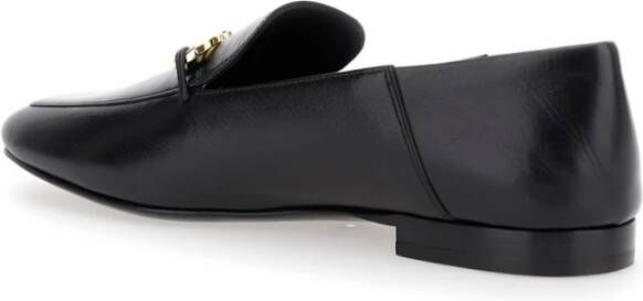 Salvatore Ferragamo Zwarte Leren Loafers Slip-on Stijl Black Dames