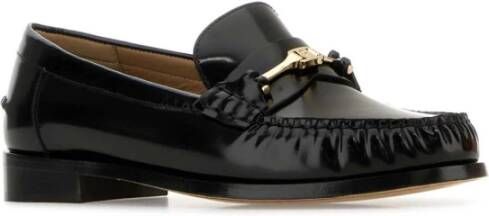 Salvatore Ferragamo Zwarte leren loafers voor heren Black Dames