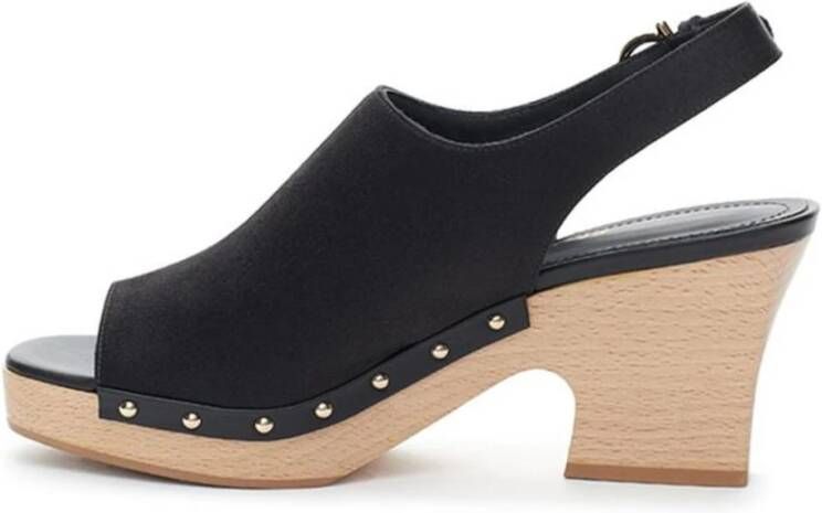 Salvatore Ferragamo Zwarte Leren Sandaal Black Dames