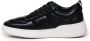 Salvatore Ferragamo Zwarte Leren Sneakers met Rubberen Zool Black Heren - Thumbnail 4