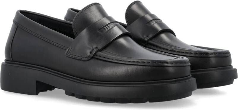 Salvatore Ferragamo Zwarte Loafers met Penny Slot Detail Black Heren