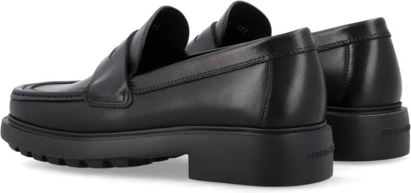 Salvatore Ferragamo Zwarte Loafers met Penny Slot Detail Black Heren