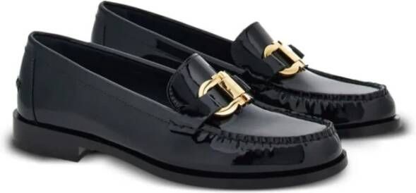 Salvatore Ferragamo Zwarte Maryan Elegante Leren Schoenen Black Dames