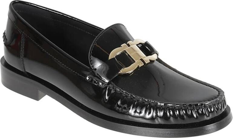 Salvatore Ferragamo Zwarte Maryan Platte Schoenen Black Dames