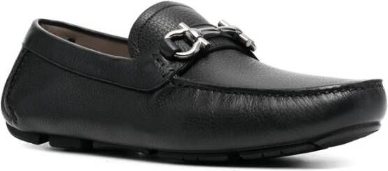 Salvatore Ferragamo Zwarte Platte Instaploafers Black Heren