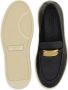 Salvatore Ferragamo Zwarte platte instappers met goudkleurig logo Black Dames - Thumbnail 3