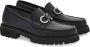 Salvatore Ferragamo Zwarte platte loafers met Gancini gesp Black Heren - Thumbnail 2