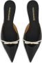 Salvatore Ferragamo Zwarte platte muiltjes met witte strik Black Dames - Thumbnail 2