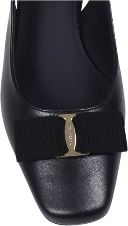 Salvatore Ferragamo Zwarte Rivada Sling Pump Schoenen Black Dames