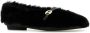 Salvatore Ferragamo Zwarte shearling Noella ballerina's Black Dames - Thumbnail 2