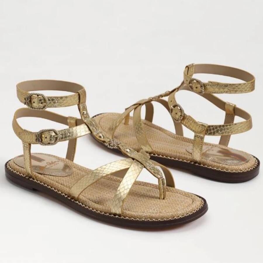 Sam Edelman Gouden Sandalen voor Vrouwen Yellow Dames