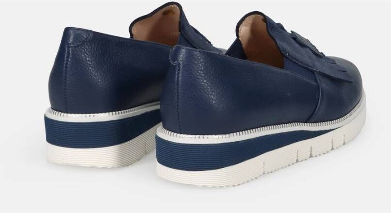 Sangiorgio Blauwe Franje Kwast Instap Sneakers Blue Dames