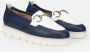 Sangiorgio Blauwe Slip-On Mocassin Horsebit Schoen Blue Dames - Thumbnail 2