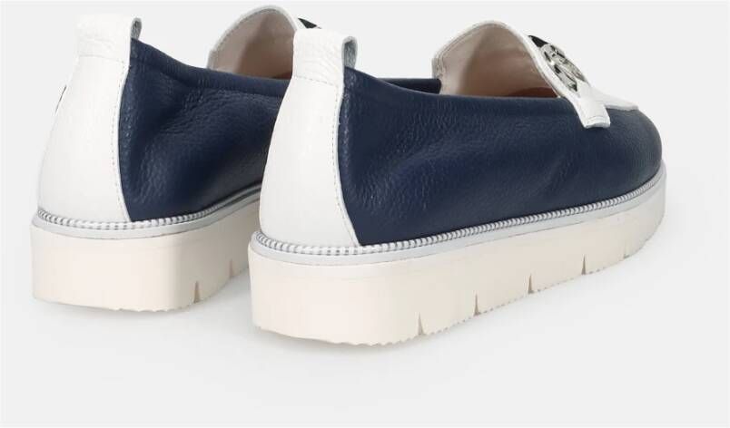 Sangiorgio Blauwe Slip-On Mocassin Horsebit Schoen Blue Dames