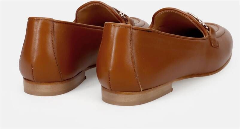 Sangiorgio Bruin Leren Mocassin Schoenen Brown Dames