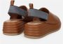 Sangiorgio Bruin Leren Sandalen Brown Dames - Thumbnail 4