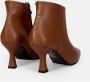 Sangiorgio Bruine Leren Enkellaarzen Elegante Silhouet Brown Dames - Thumbnail 4