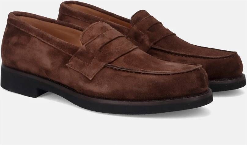 Sangiorgio Bruine Suède Mocassin Schoen Brown Heren