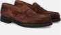 Sangiorgio Bruine Suède Mocassin Schoen Brown Heren - Thumbnail 2