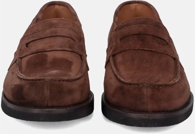 Sangiorgio Bruine Suède Mocassin Schoen Brown Heren