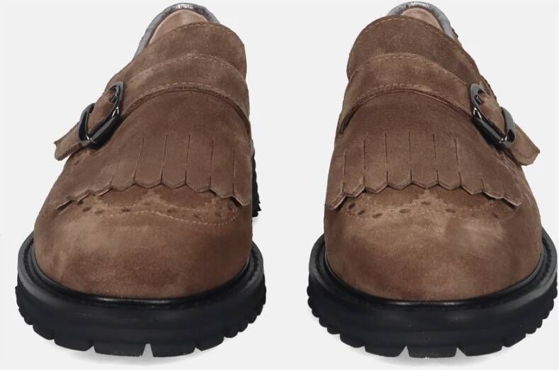 Sangiorgio Bruine Suède Mocassin Schoenen Brown Dames