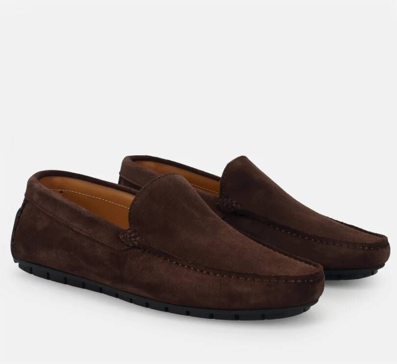 Sangiorgio Donkerbruine Mocassins Stijlvol Comfort Brown Heren