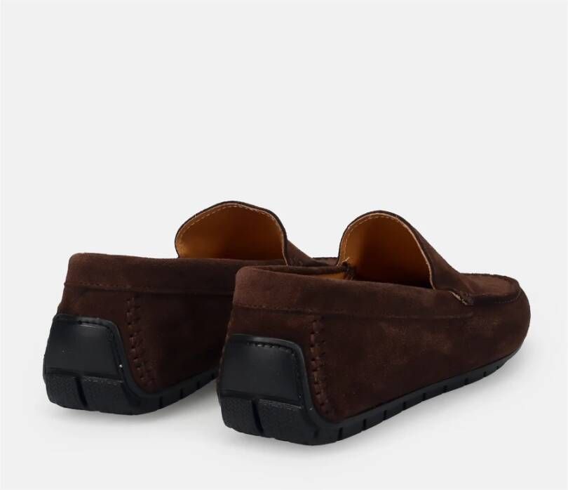 Sangiorgio Donkerbruine Mocassins Stijlvol Comfort Brown Heren