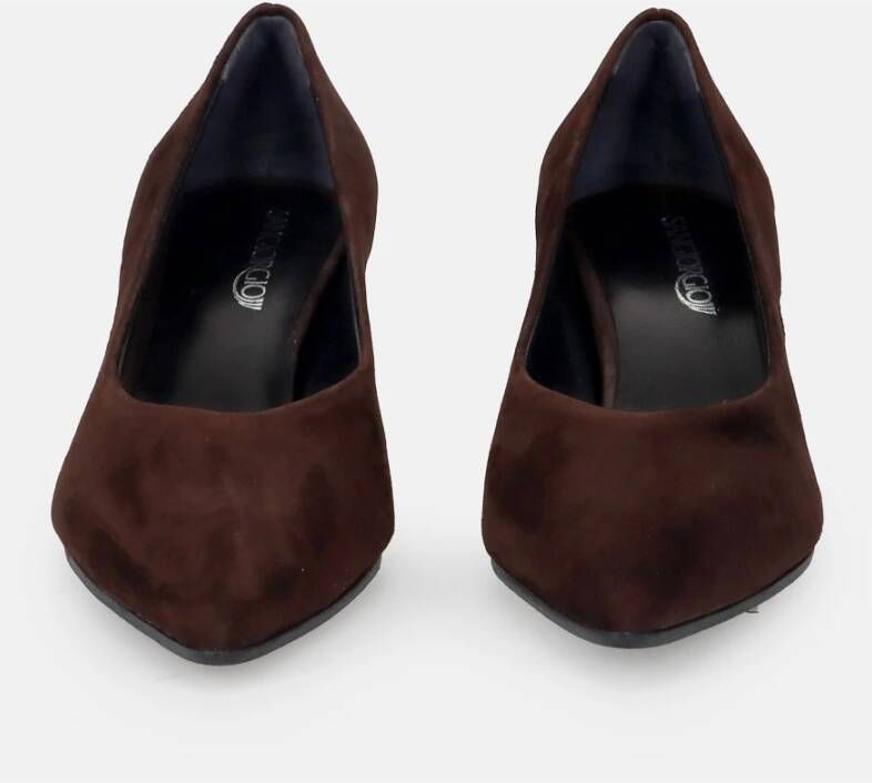 Sangiorgio Donkerbruine Suède Pumps Brown Dames