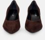 Sangiorgio Donkerbruine Suède Pumps Brown Dames - Thumbnail 3