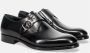 Sangiorgio Elegante Zwarte Monk Strap Schoenen Black Heren - Thumbnail 2