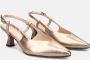 Sangiorgio Gouden Hak Leren Schoenen Yellow Dames - Thumbnail 2