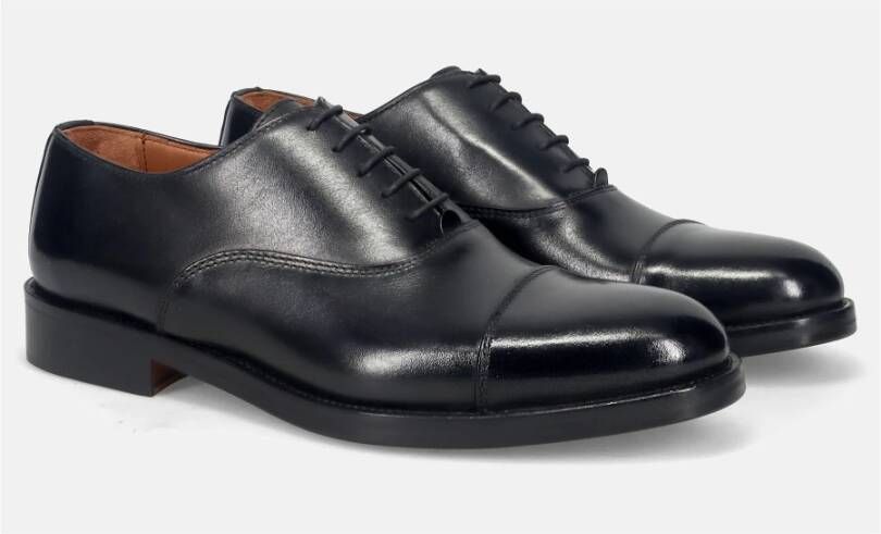 Sangiorgio Handgemaakte zwarte brogues voor heren Black Heren