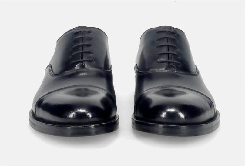 Sangiorgio Handgemaakte zwarte brogues voor heren Black Heren