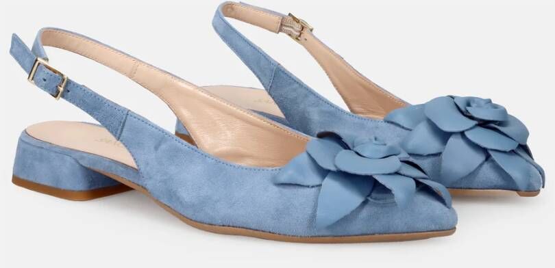 Sangiorgio Heldere Blauwe Platte Schoenen Elegante Stijl Blue Dames