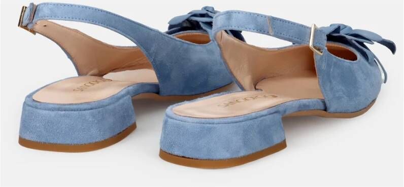 Sangiorgio Heldere Blauwe Platte Schoenen Elegante Stijl Blue Dames