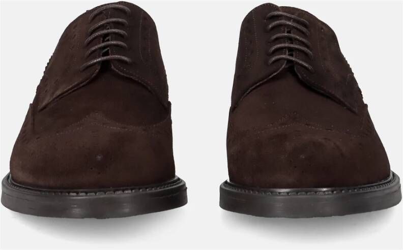 Sangiorgio Klassieke donkerbruine platte schoenen Brown Heren