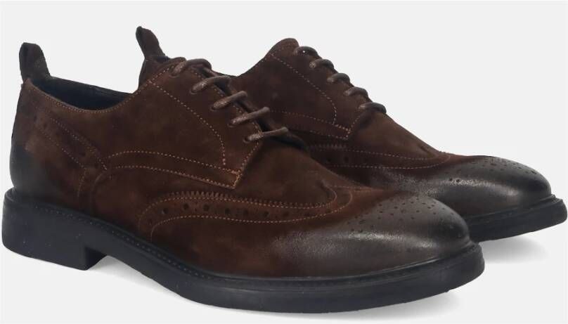 Sangiorgio Klassieke donkerbruine platte schoenen Brown Heren