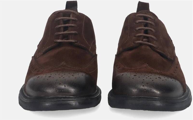 Sangiorgio Klassieke donkerbruine platte schoenen Brown Heren